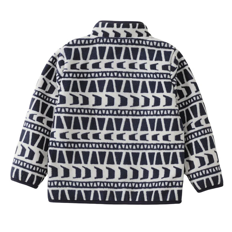 Rote Winter-Fleecejacke 2-8 Jahre, komplett bedruckte Kinderkleidung für Jungen und Mädchen mit Reißverschluss, süße dicke Baby-Mäntel für Kinder – Detail 4