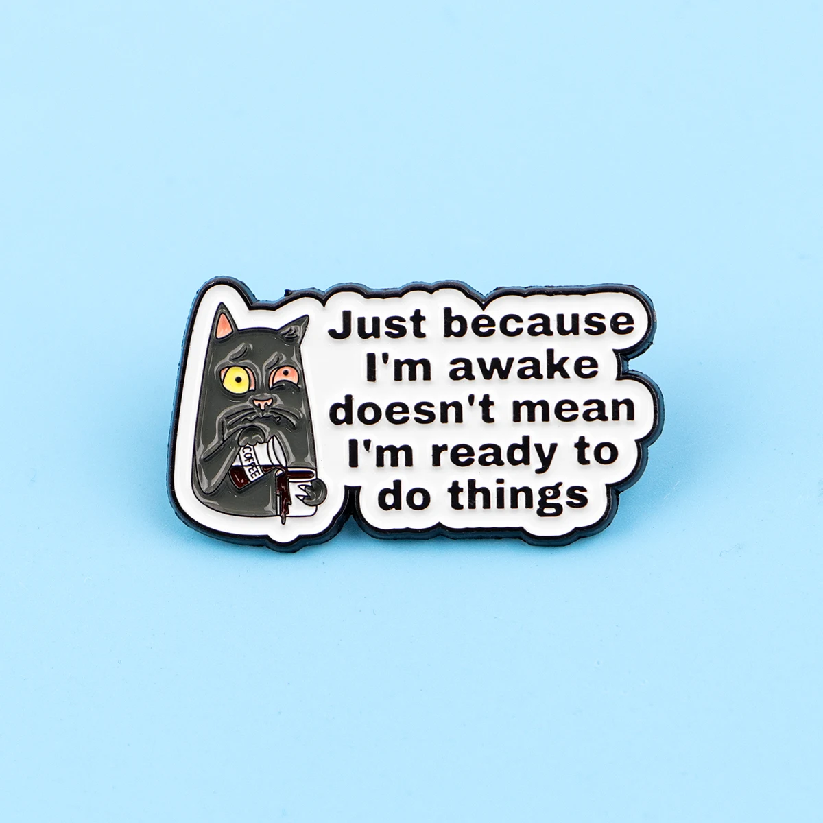 ADHD Battery Quotes Enamel Pin Piano Cat Brooches Lapel Pin Badge on Backpack Clothing Accessories Fashion Friends Gifts