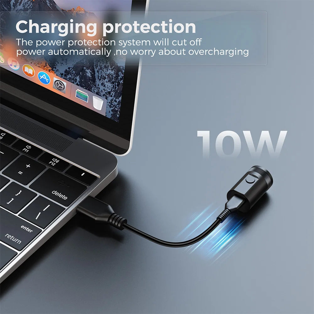 GOBAIT Linterna de pesca LED USB C 360° giratoria de dedo - imagen 4