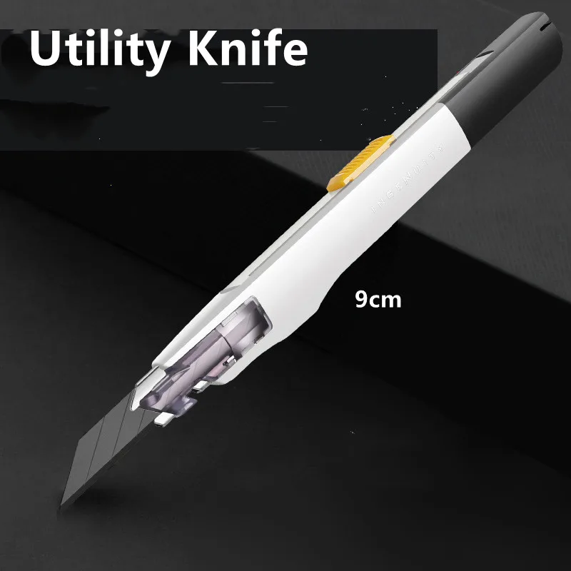 Automatic Locking Small Cutter Letter Opener Retractable Utility Knife Pocket Craft Tool  Office & School Accessories