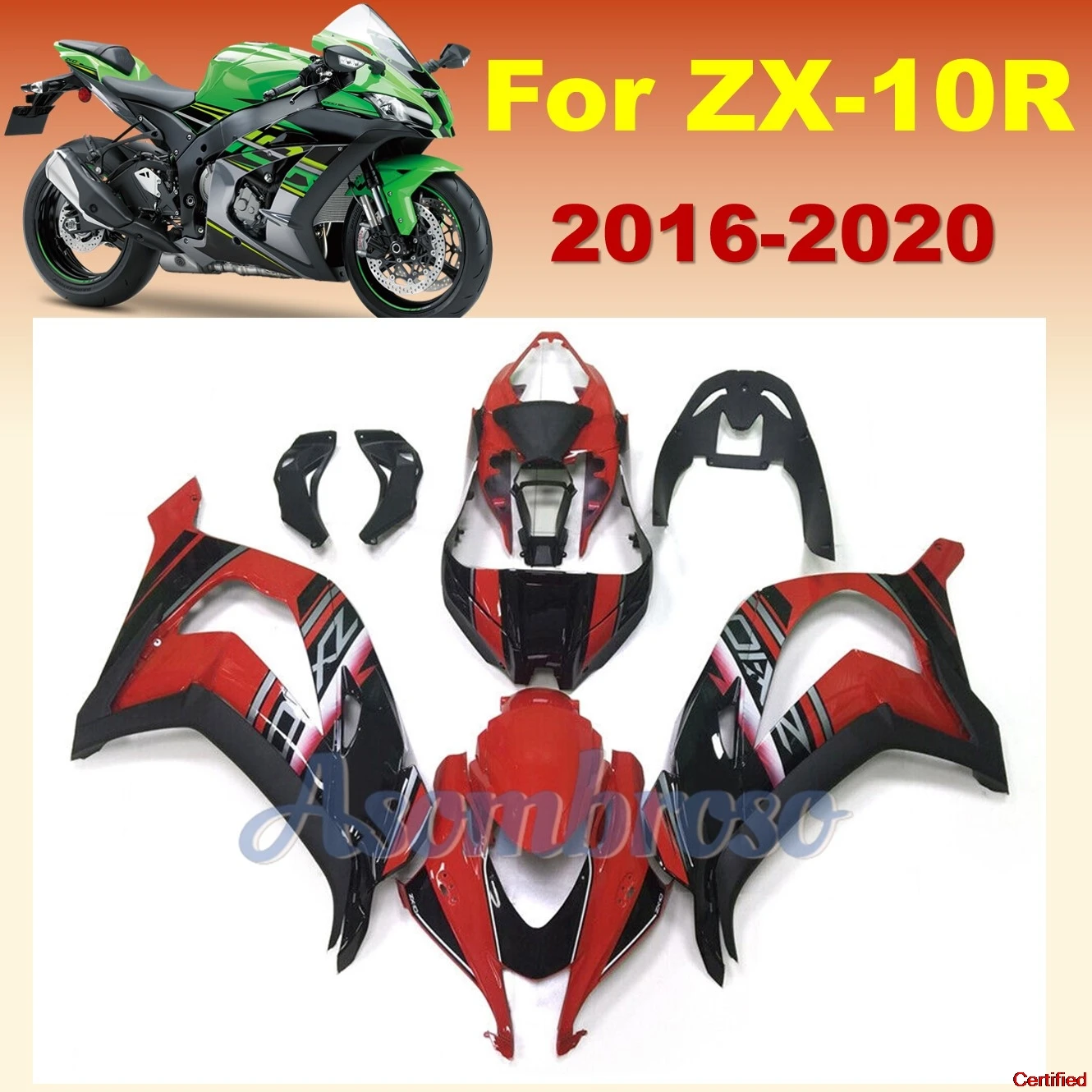 New ABS Motorcycle Fairing Fit For Ninja ZX10R 2016 2017 2018 2019 2020 ZX 10R ZX-10R 16 17 18 19 20 Bodywork Set Custom