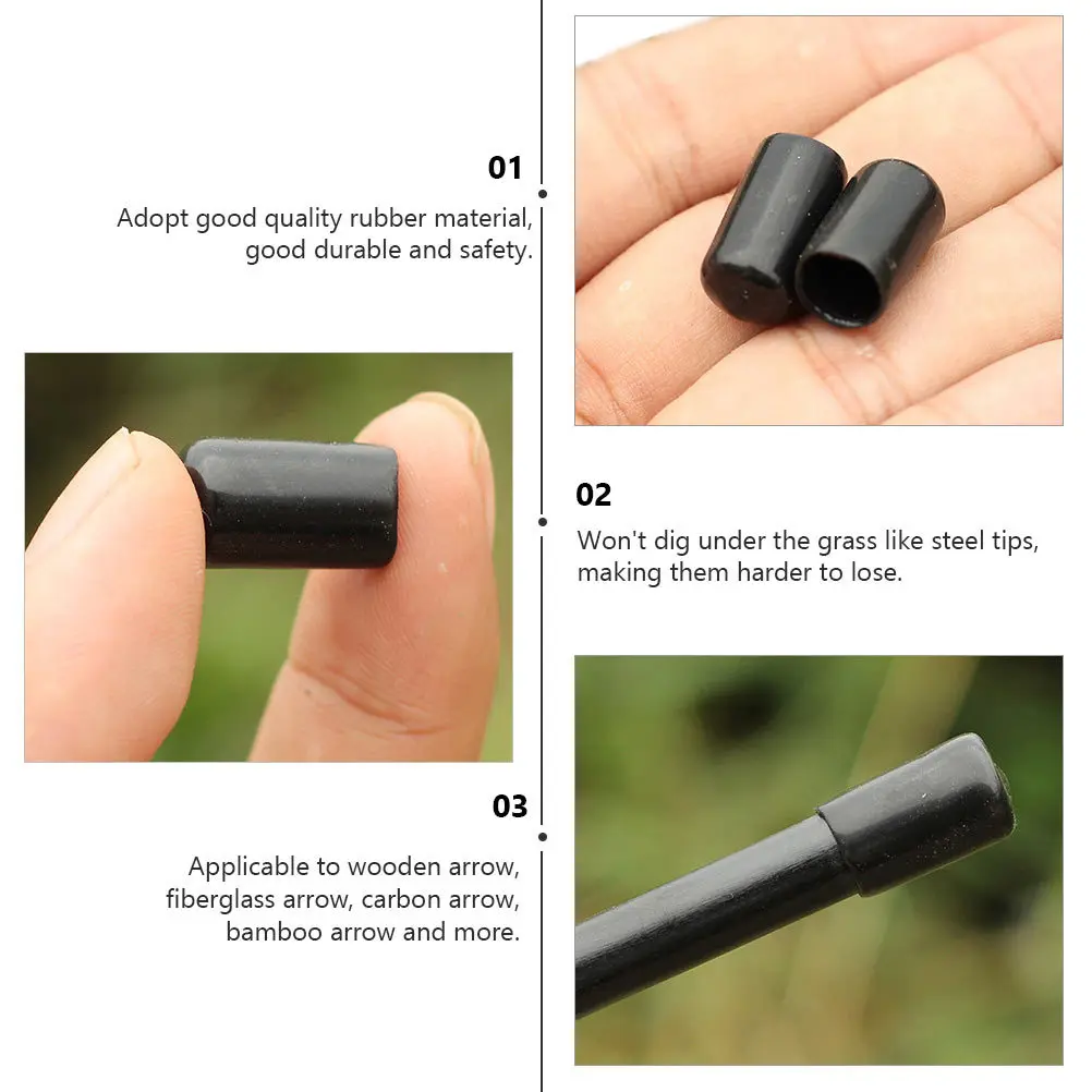 10 قطعة رأس السهم المطاطي للرماية 8 مللي متر بديل ناعم ومتين للتدريب الآمن ورأس السهم المطاطي للصيد #5