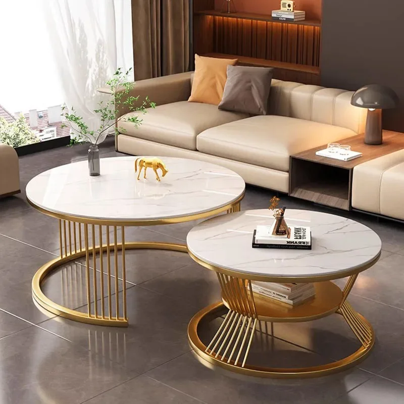 

Luxury Coffee Table Living Room Books Organizer Salon Entryway Modern Design Side Table Nordic Floor Mesa Centro Home Decor