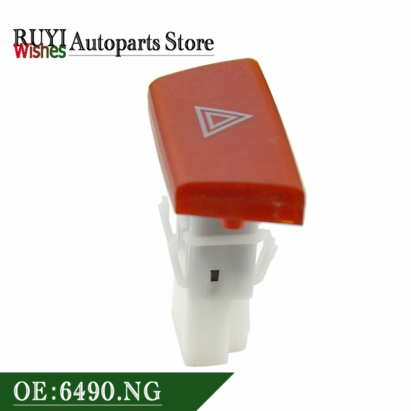 6490.NG 6490 NG 6490NG New Emergency Hazard Warning Indicator Light Switch Red Button For Toyota Aygo Mk1 Peugeot 107 Citroen C1