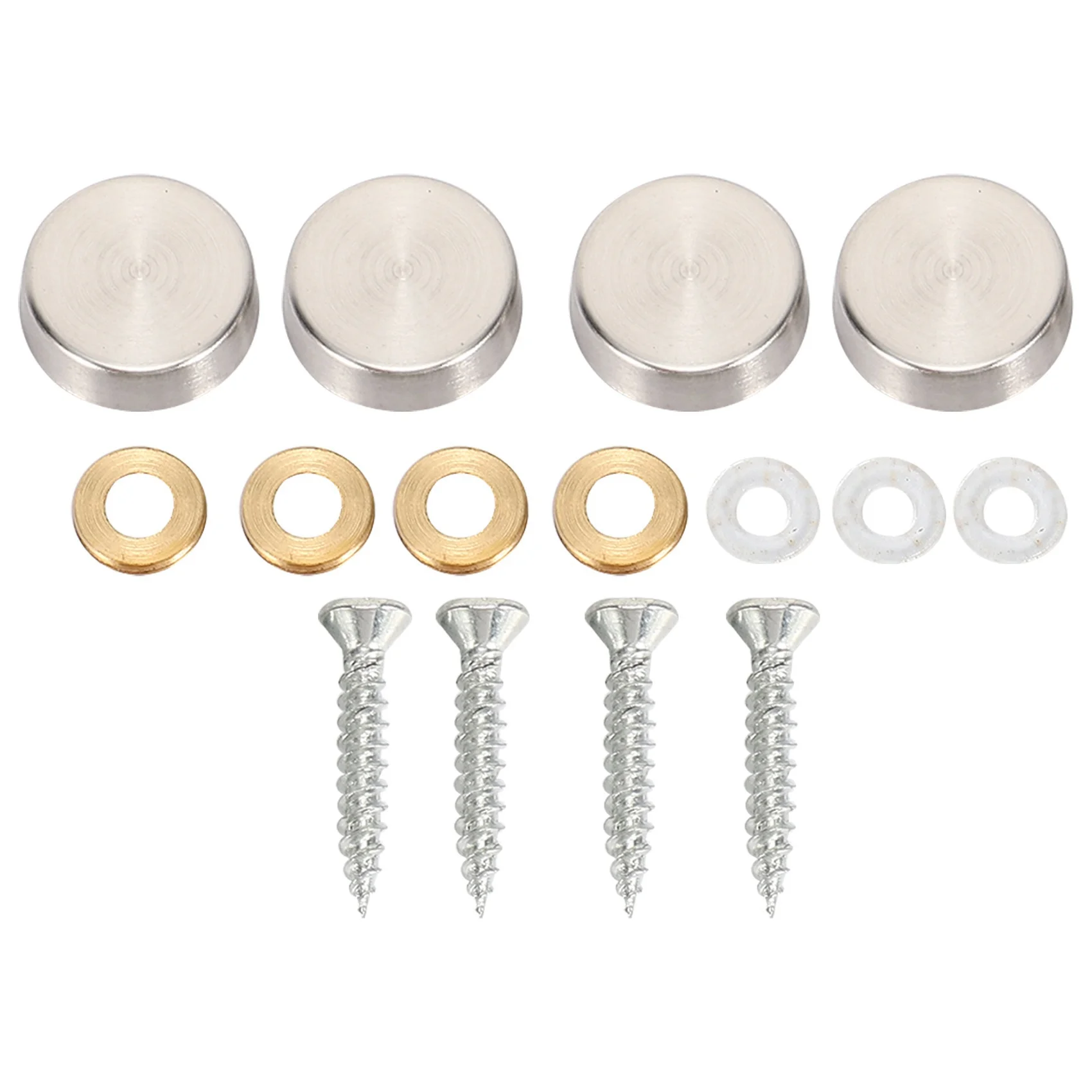 

A53Q-16 Mm Stainless Steel Mirror Nails Screw Cap (80 Pieces)