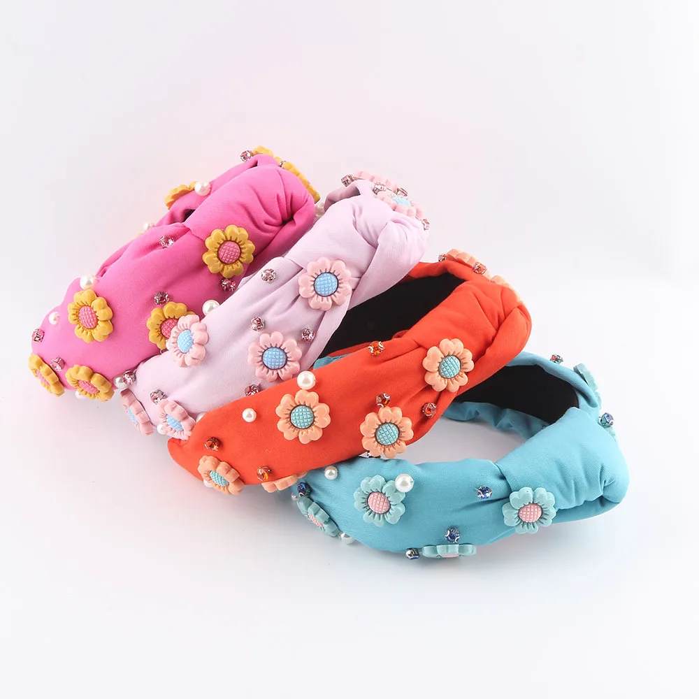 

New Fashion European and American Style Fabric Flower Headband Cute Wild Elegant Girl Headdress Women