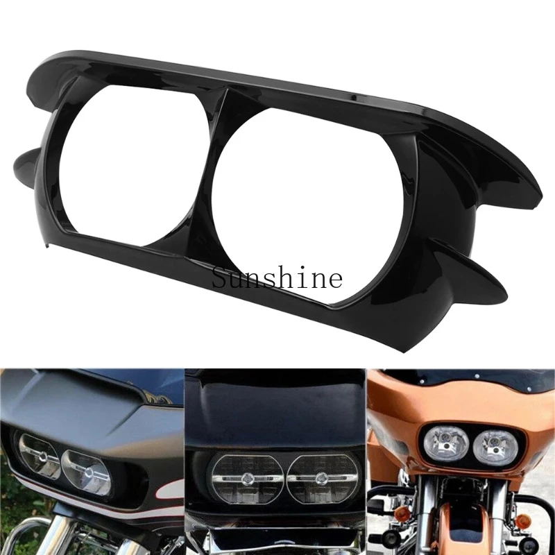

Motorcycle travel highway double lamp glide modified large lampshade ABS decorative ring H-548