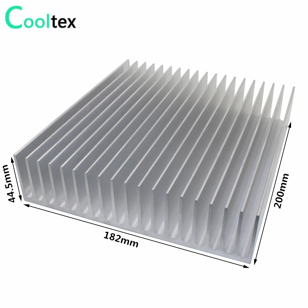 High power 200x182x44.5mm DIY Aluminum HeatSink Heat Sink large radiator for LED Electronic Chip COOLER cooling