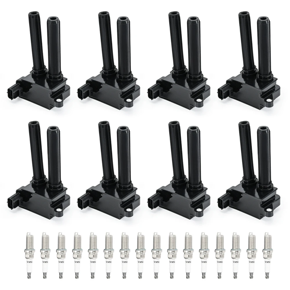 

8PCS UF504 Ignition Coils & 16 PCS 92145 Spark Plugs For Chrysler Aspen Dodge Challenger Charger Durango Ram Jeep Grand V8 5.7L