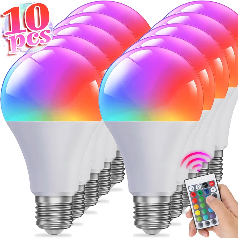 

24 Key Remote Control Smart Lamp Atmosphere Light 16 Colors RGB Bulb LED Multicolor Bulb Household Lighting Dimmable E27 220V