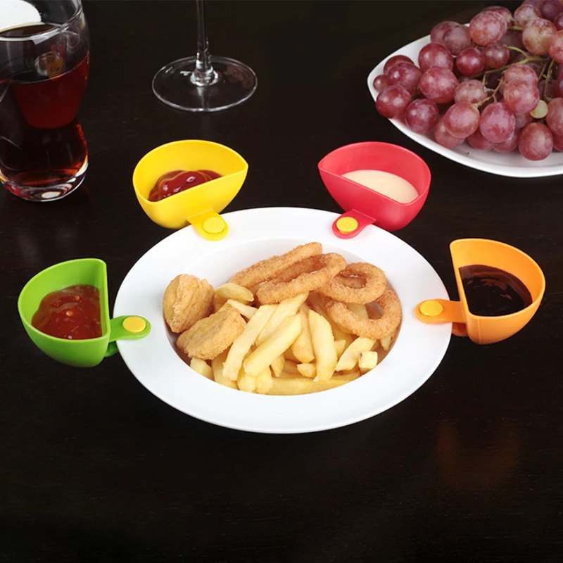 4Pcs Kreative Bunte Kunststoff Multifunktionale Sauce Tablett Ketchup Essig Würze Box Haushalt Küche Gadgets