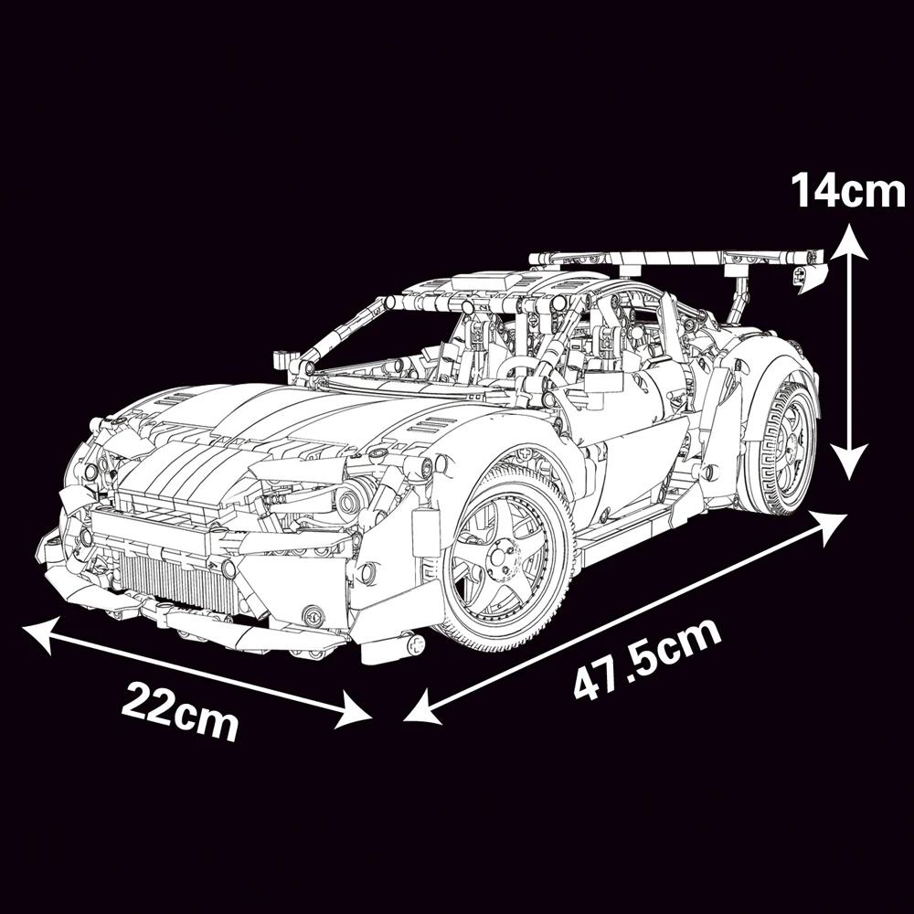 New YC-23002 2586pcs 1:10 MOC Technical RC Sports Car GT86 Building Blocks Model Racing Bricks Toys for Boys Birthday Gift Set