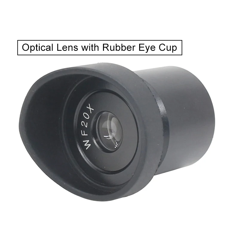 One Pair WF10X WF15X WF20X Eyepieces Wide Field View Optical Lens Mounting 30mm 30.5mm for Stereo Microscope w/ Rubber Eye Cups