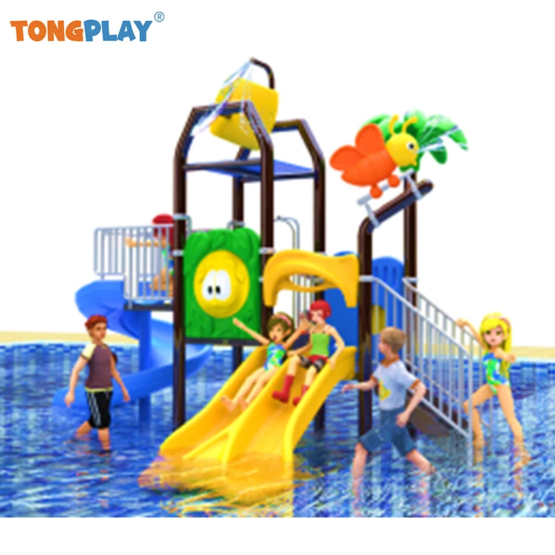 Tong play Kids plastic water park tube slide outdoor playground pool water game kids play equipment