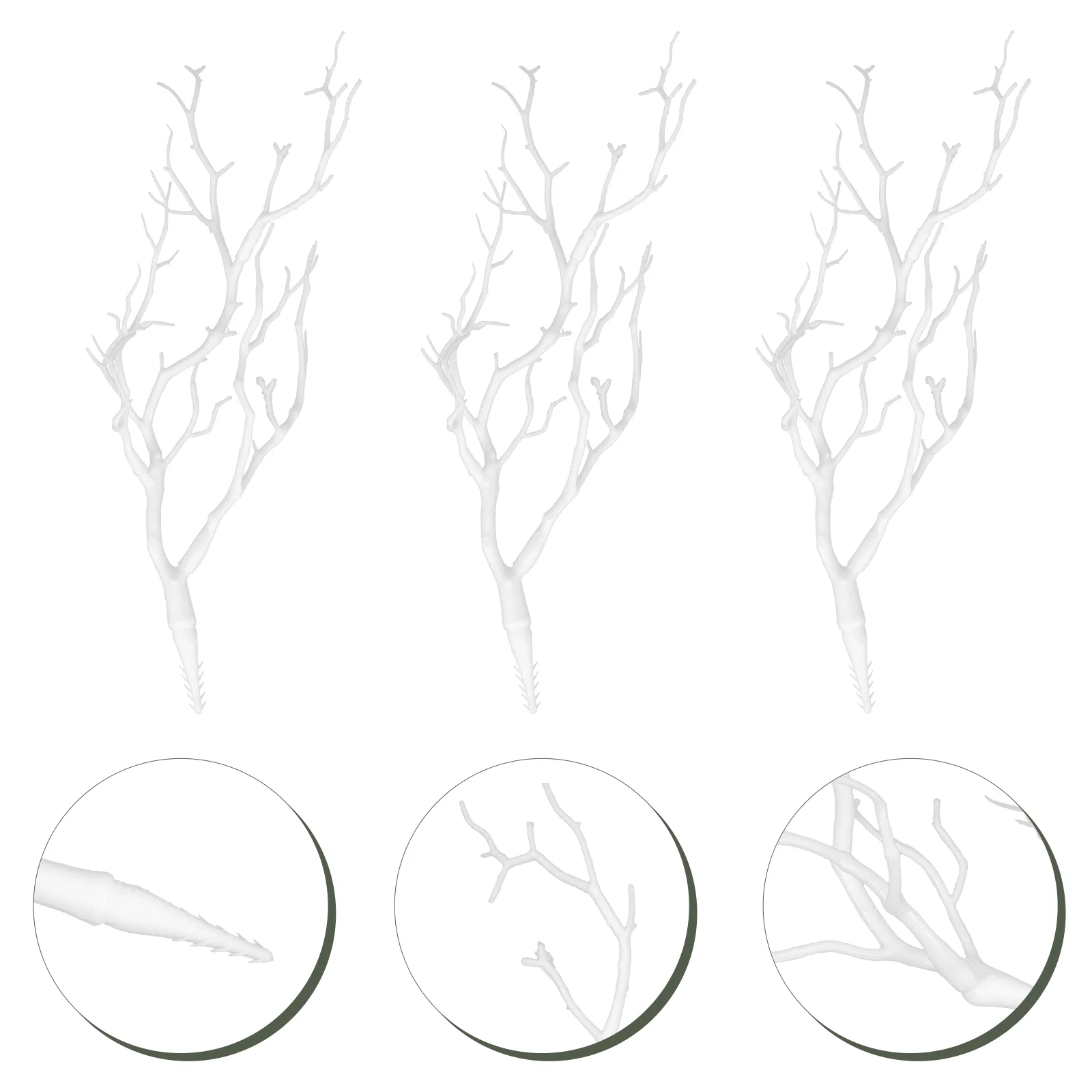 

3 Pcs Artificial Coral Branch Halloween Decors Faux Plants Indoor Hair Accessories DIY Antler Hairband Plastic Supplies Miss