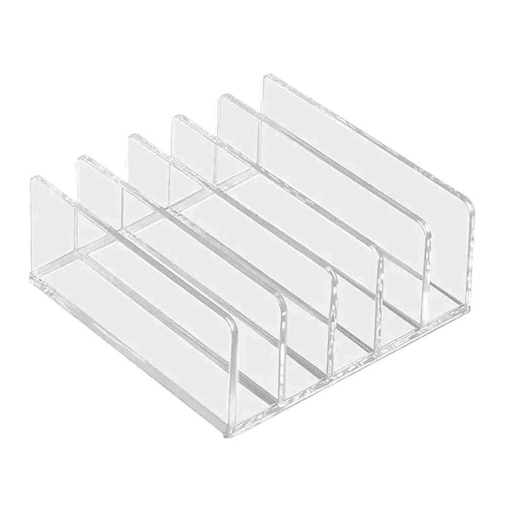 Desktop File Storage Rack 5 Office Letter ganizer Acrylic Binder Racks Home Desk Magazine Holder Bookshelf Paper Sorter Large