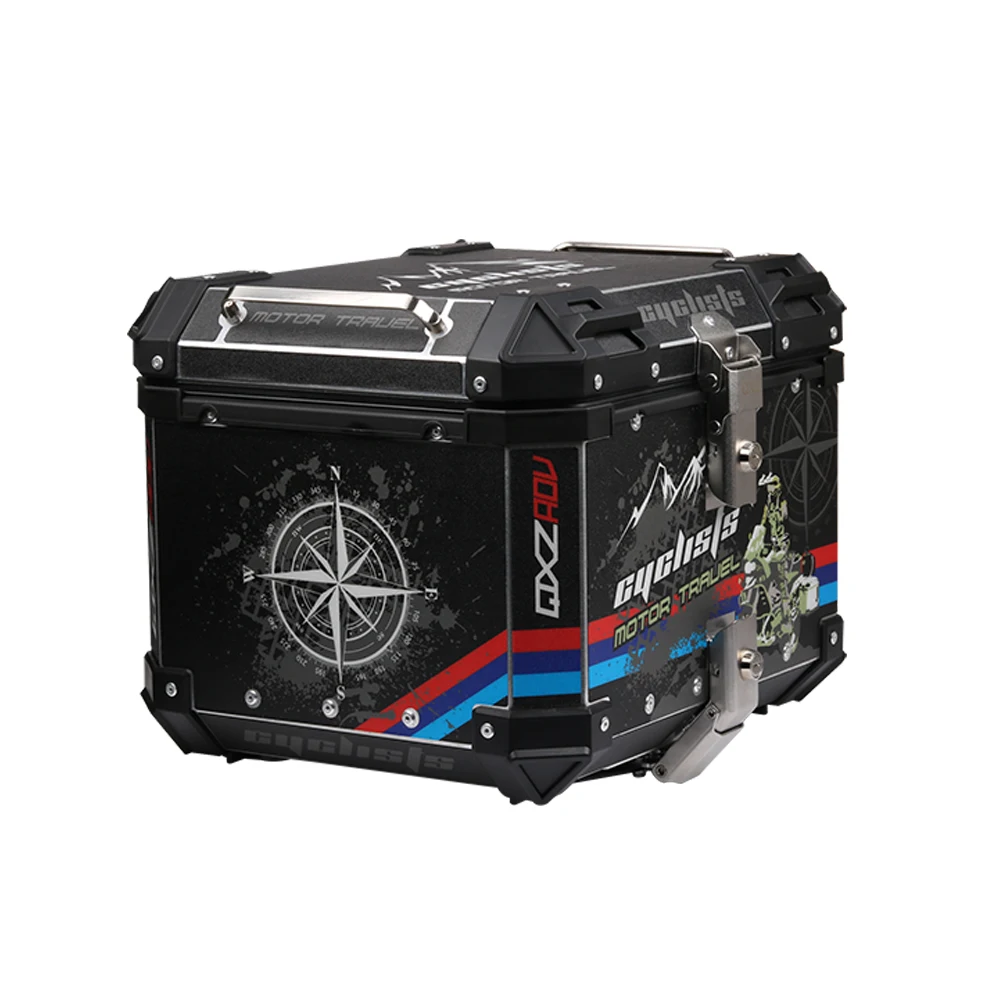 For Aprilia Tuareg 660 Tuareg660 Adventure ADV Motorcycle Aluminum Alloy Rear Trunk Luggage Case Waterproof Tail Box Storage Box