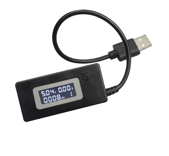 Black Digital Micro USB LCD USB Mini Current and Voltage Detector Mobile Power USB Charger Tester Meter