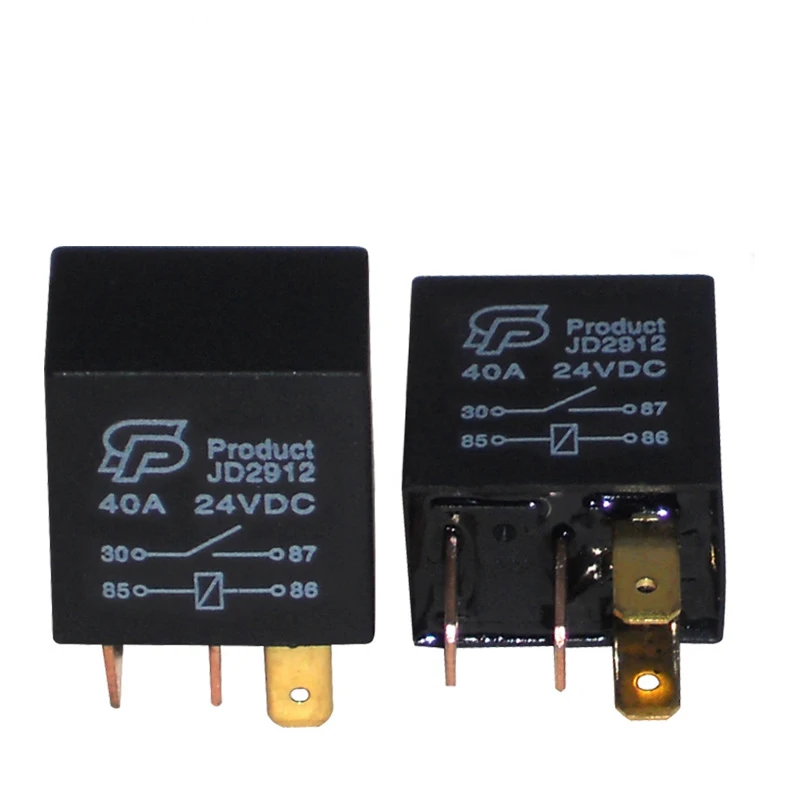 10pcs Automotive Car Relay 23x15.5x22mm 12V 24V (4 or 5 Pins) Universal 30A Rated Isolation Current 40A Car Relay