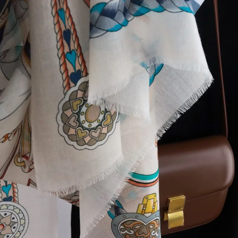 Long Cashmere Scarf Luxury Designer Pashmina Scarves Shawl Tassel Foulard Hiver Femme Cachemire 200 100cm