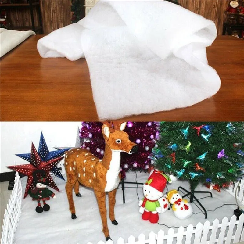 White Snow Blanket Frozen Party Winter Christmas Decoration New Year  Cotton Fibre Decorations For Home