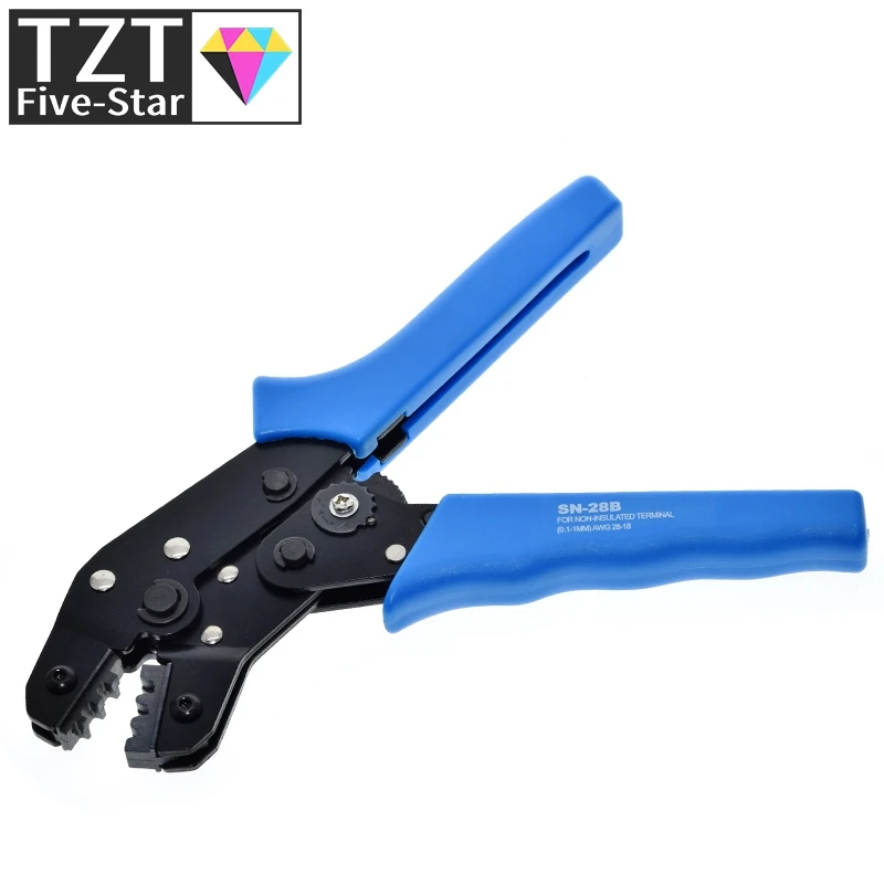 Blue SN-28B Pin Crimping Tool High-Carbon Steel Crimping Plier 2.54mm 3.96mm 28-18AWG Crimper 0.1-1.0mm Square dupont crimp tool