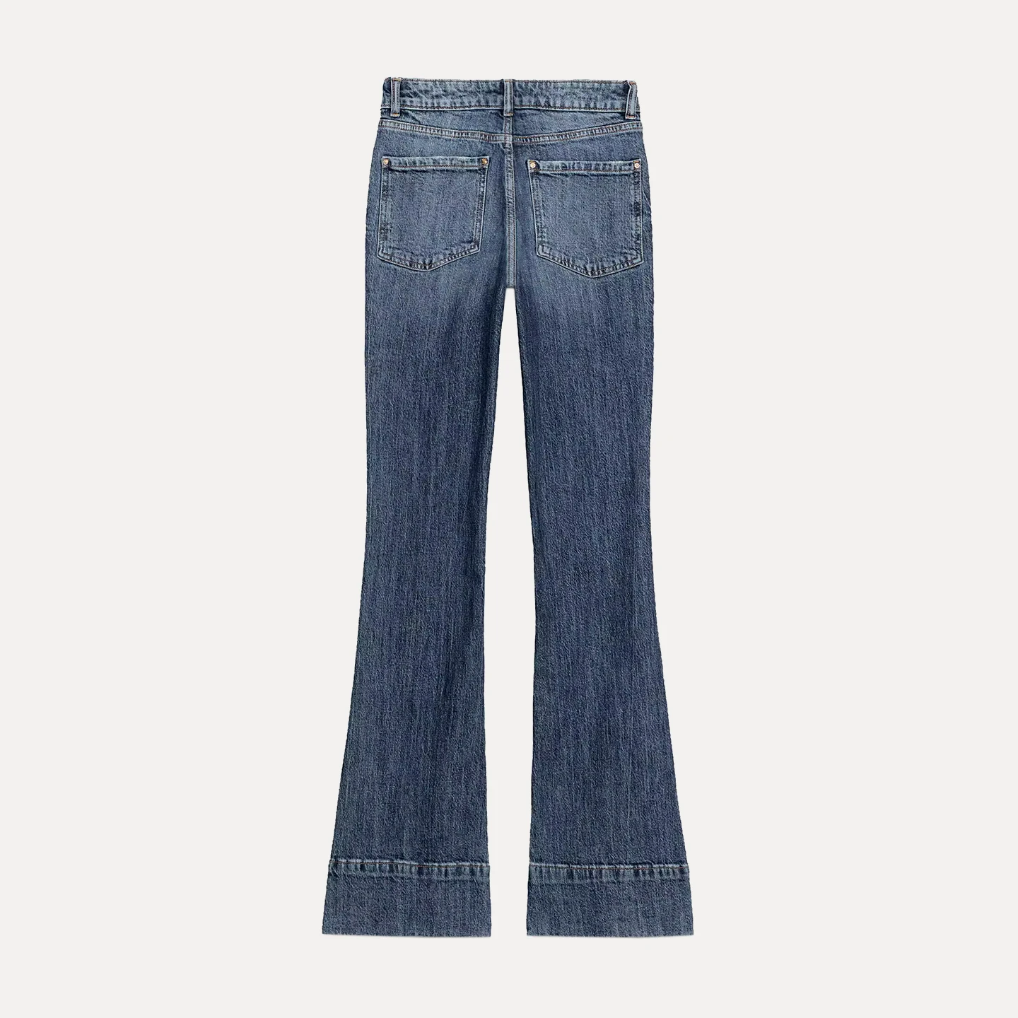 Z Women's Faion Bell Bot Jeans Long mid Waist Ele Sle Ladies' Premium Denim Pants Autumn Season Daily Wear