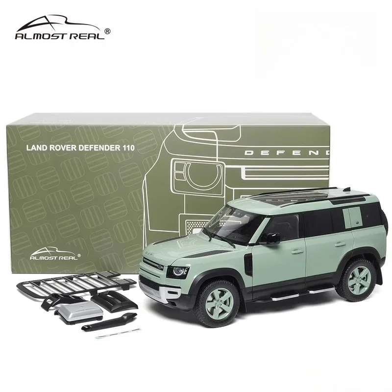 1:18 Land Rover Defender 90, 110 full open model 75th anniversary edition alloy compression miniature model, adult decoration,