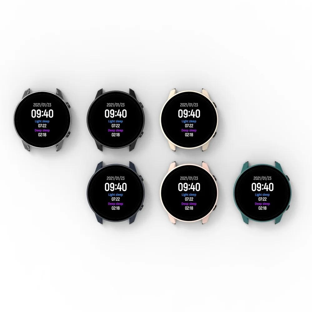 حافة صلبة شل زجاج الشاشة حامي فيلم Smartwatch إطار حافظة ل Haylou RT2 LS10 ساعة ذكية الغطاء الواقي الملحقات