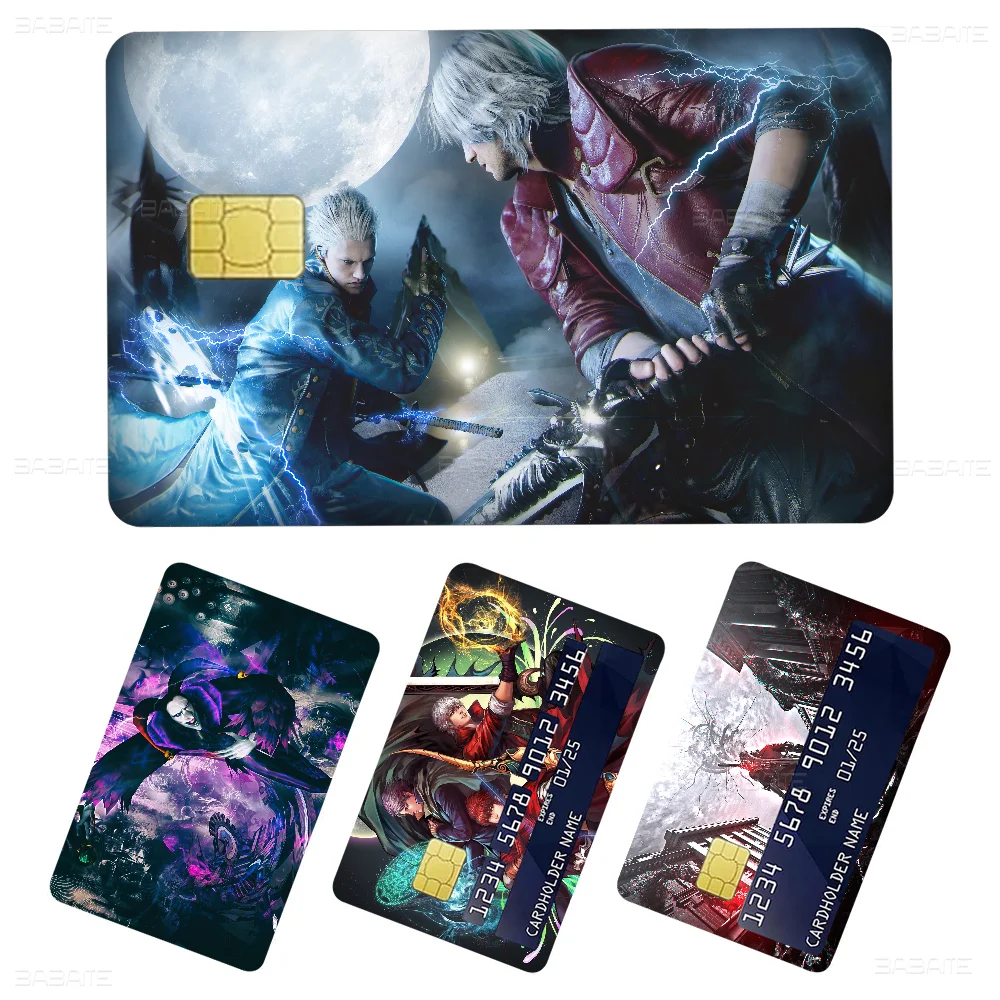 DEVIL MAY CRY Anime Front Cover Film Sticker Skin for Credit Debit Card Small Large Chip