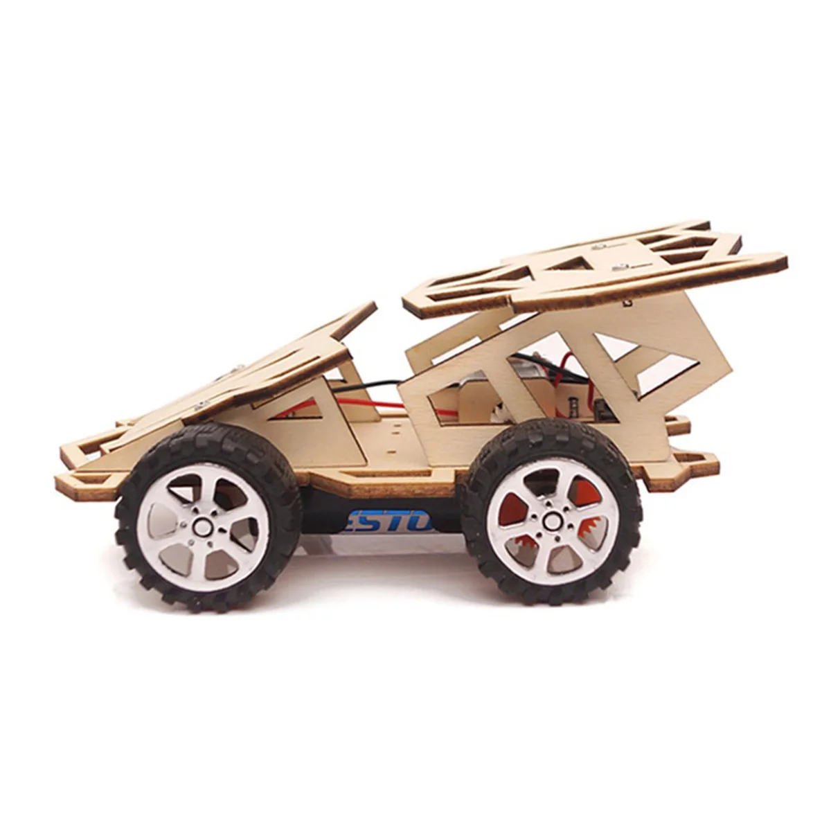 1pc Electric Wooden Racing DIY Manual 3D Jigsaw Auto Puzzle Assembled Toy without for Kids Pupils