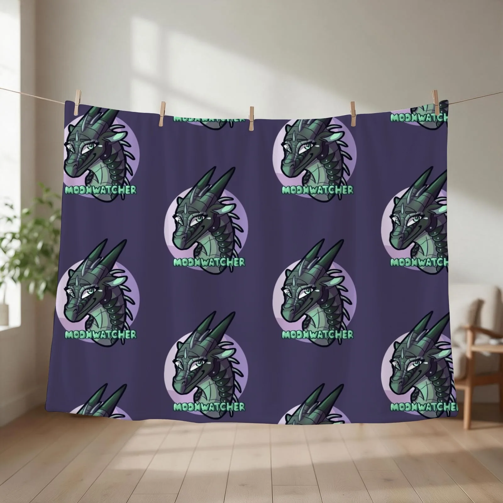 Moonwatcher Throw Blanket couch cozy soft plush fuzzy picnic outdoor blanket