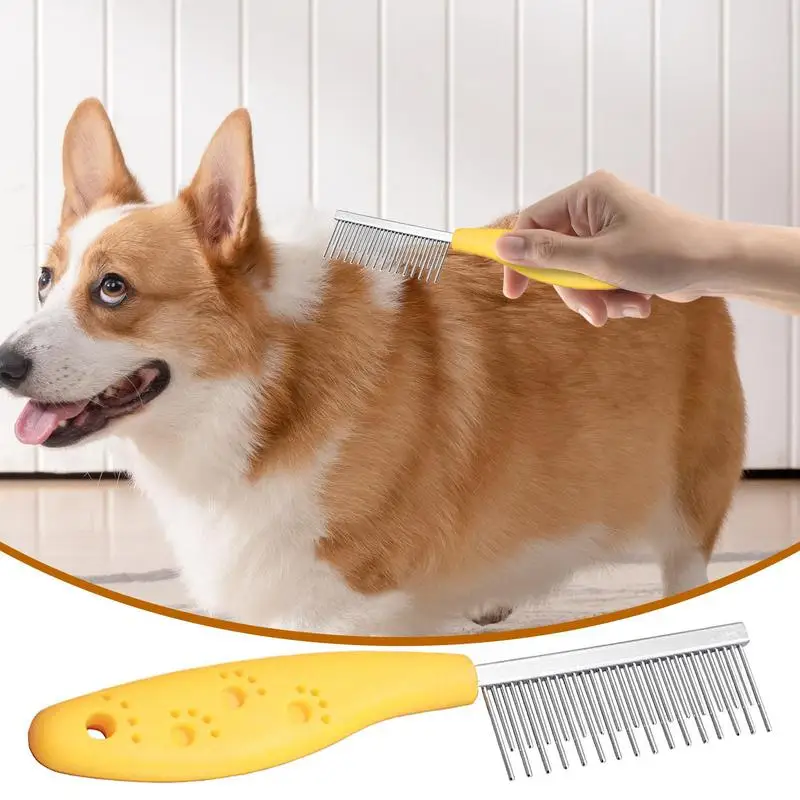 Flea Comb Dog Cat Hair Removal Brush Pets Combs Hairbrush Cat Dog Grooming Combs for Gently Removes Loose Undercoat Flea