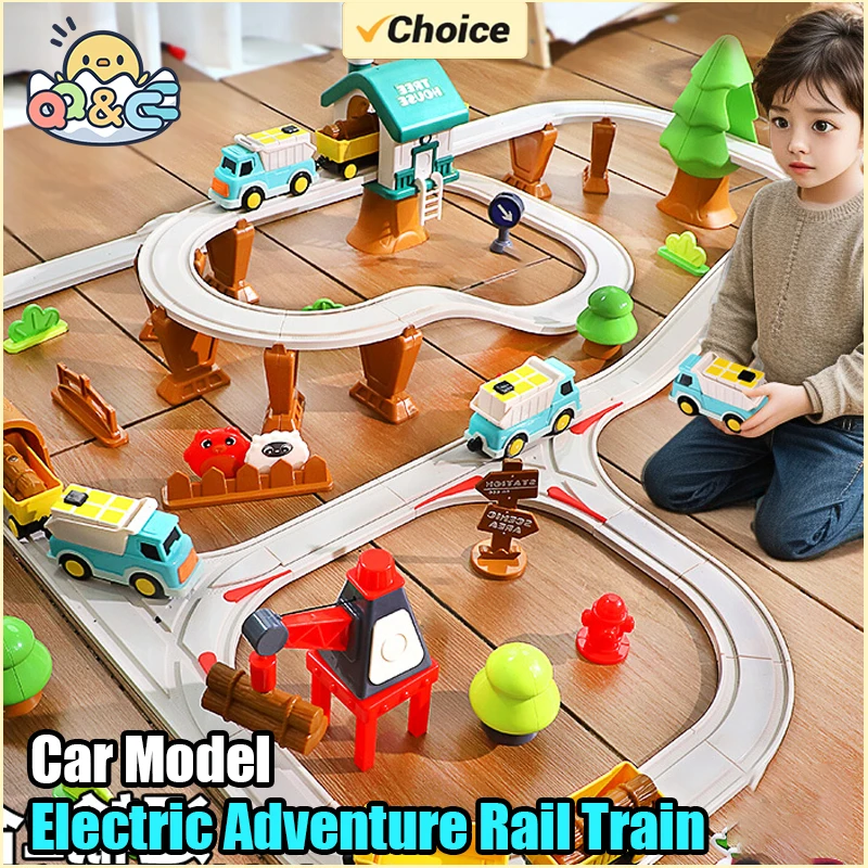 Engenheiro elétrico aventura trem ferroviário brinquedos educativos diy trem de alta velocidade modelo carro crianças brinquedos para meninos crianças presentes