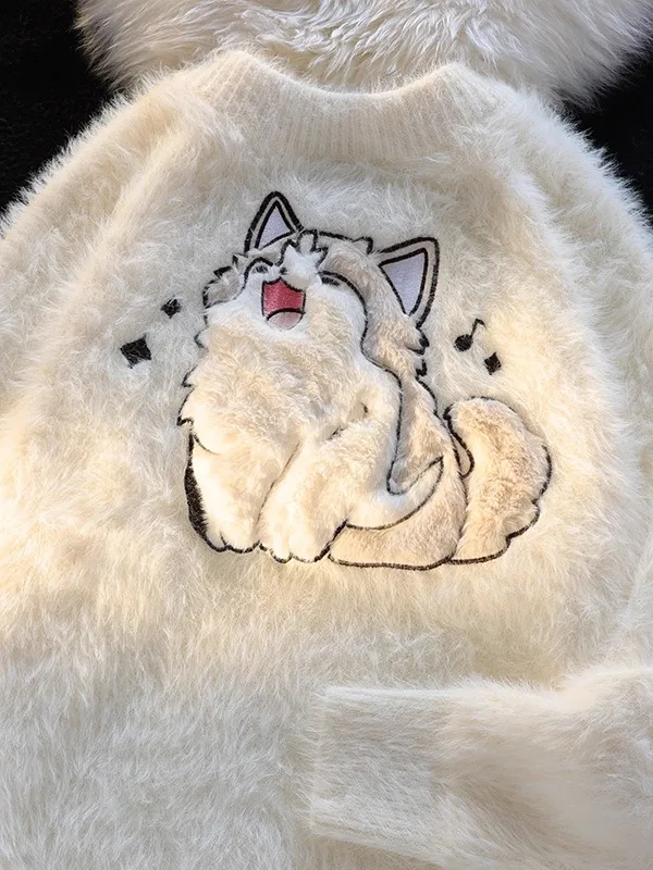 

Thiened Fce Women's Knitwear Sweater Spring Autumn Winter High School Student 2 plus Toddler 5 Years Old 3 Fufu Base ...