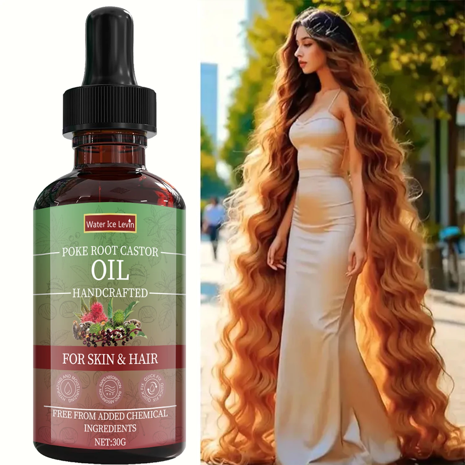 زيت الخروع بجذور البوك للبشرة والشعر - خليط طبيعي مصنوع يدوياً، ترطيب عميق، تغذية شتوية، خالي من المواد الكيميائية المضافة #4