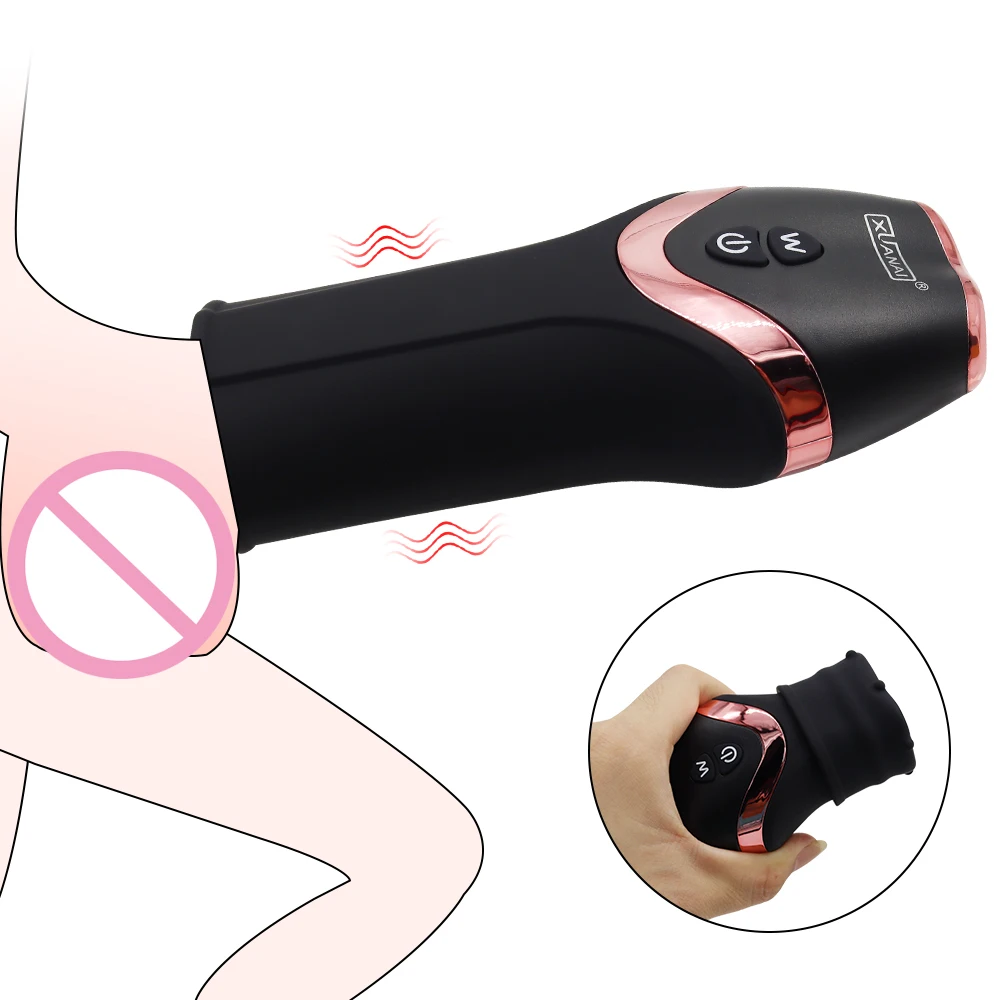 Vibromasseur automatique Oral Climax Sex pour hommes, 12 modes, entraîneur de retard de pénis, vibromasseur masculin, masseur de gland, jouets