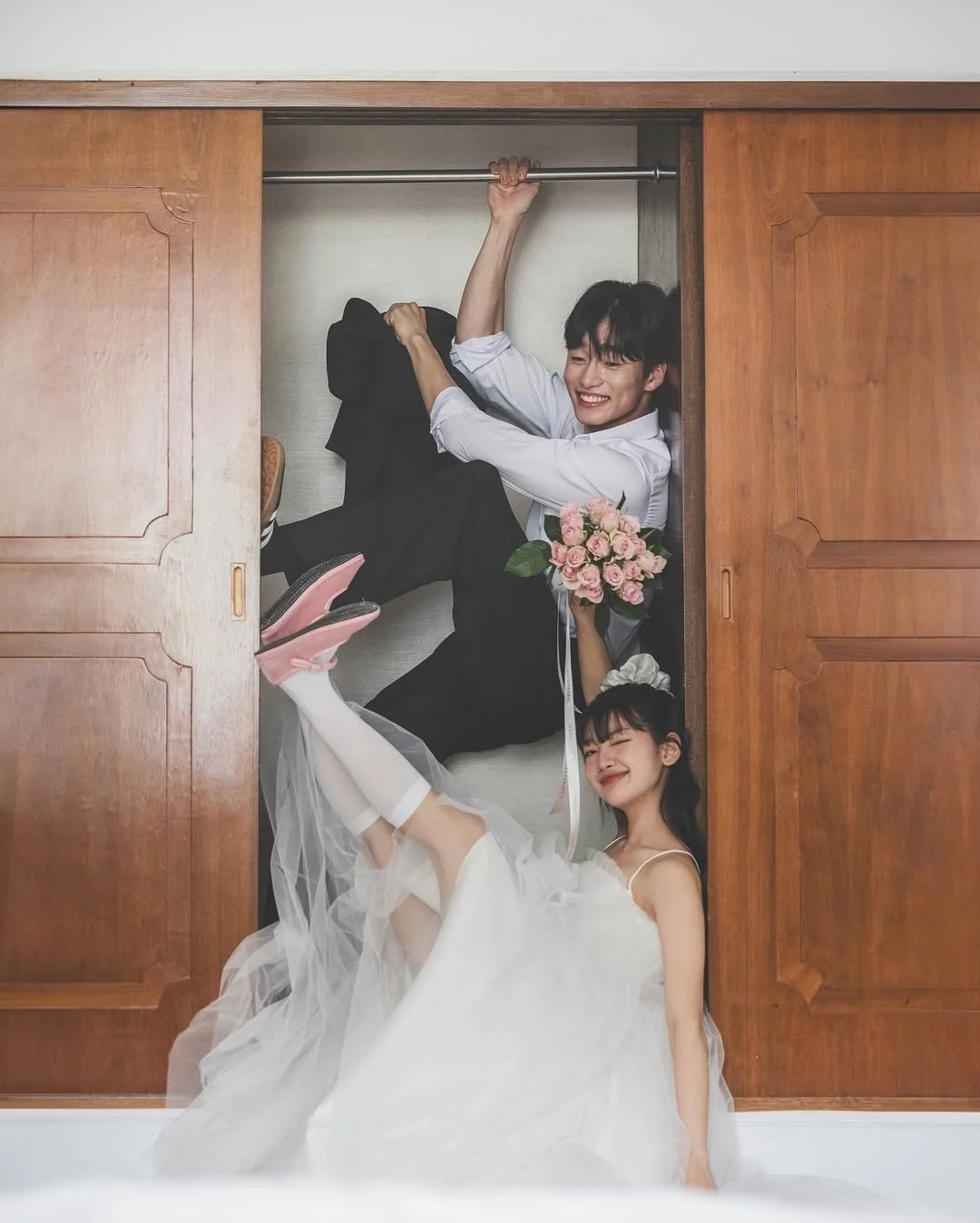 MD Simple Strapless A-line Wedding Dresses Spaghetti Strap Korea Photoshoot  Floor-Length Bridal Gown Customized 웨딩드레스 2025