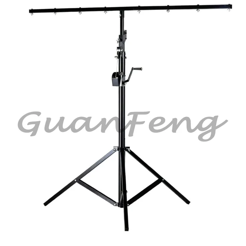 3M Mobile Lifting Stage Light Tripod, Hand Crank Height Adjustable LED Lamp Holder Stand for Live Event Performance