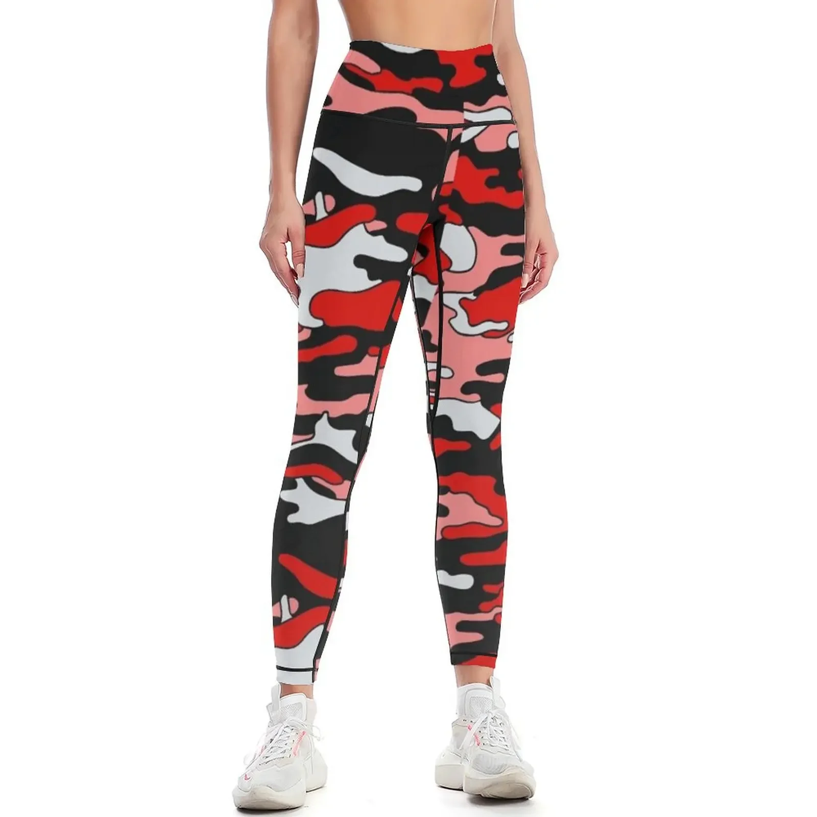 

Red & Black Camouflage Leggings Women's high waist sporty woman push up gym's clothing Womens Leggings