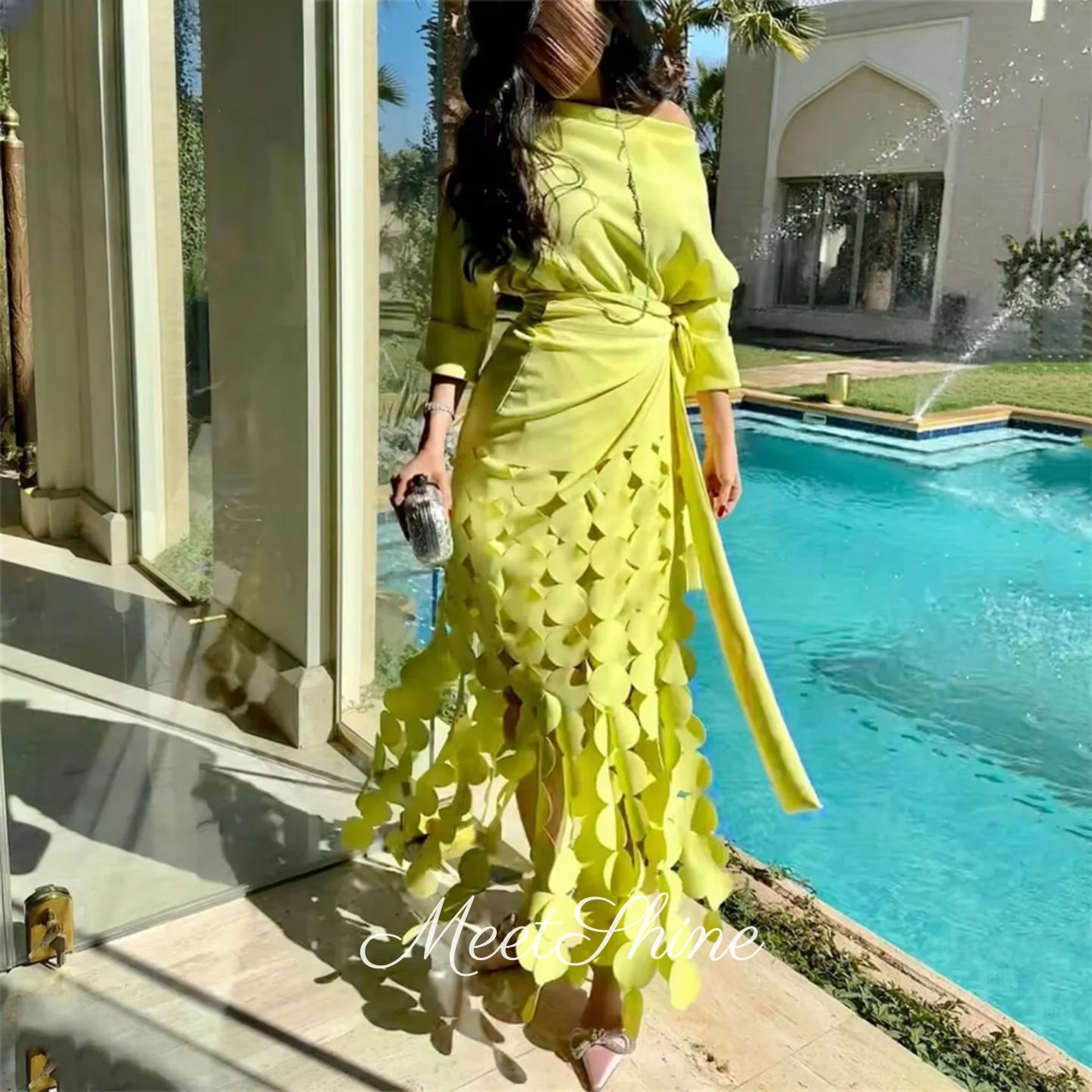 

Green One Shoulder Prom Dress Woman Evening Dress Saudi Arabia Princess Formal Wedding Dress Customized Vestidos De Gala 2025