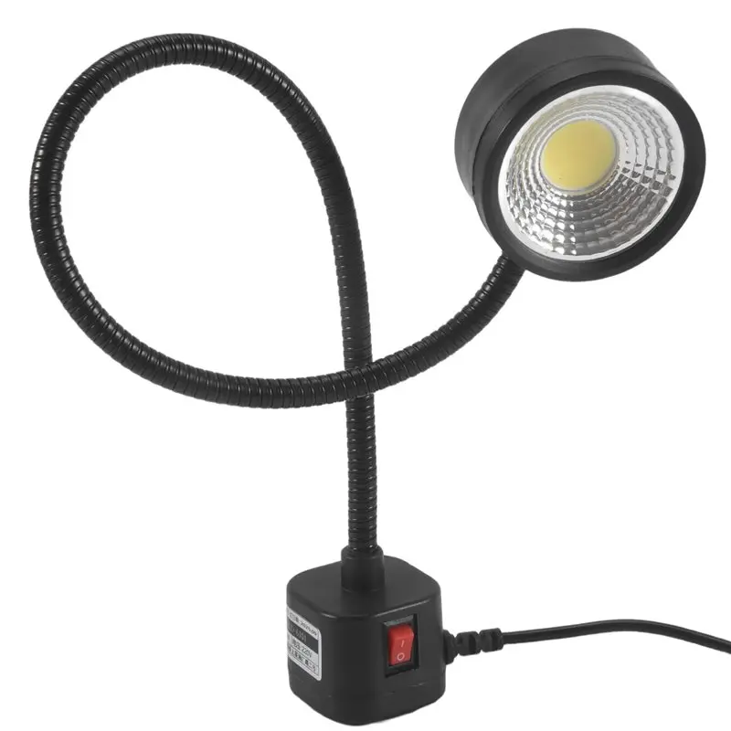 [newa08r]-led作業灯、磁石付き、フレキシブルなグースネック型、220v-5w、旋盤、フライス盤、ドリルプレス、産業用照明に最適、euプラグ