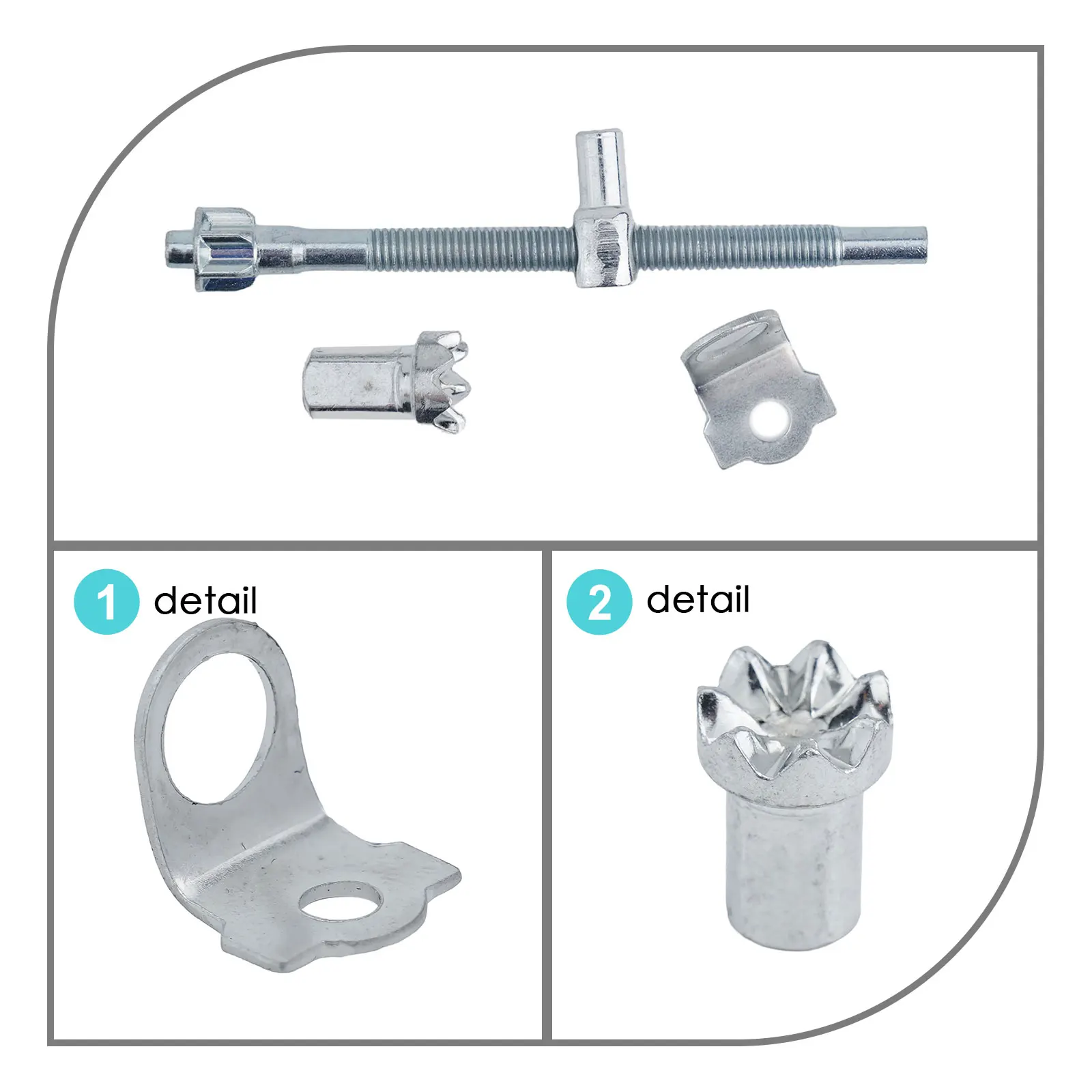 

Nut Kit Adjuster Screw Metal Silver Grey High Quality 78x49mm Chainsaw Adjuster For Adjusting Chainsaw Tension