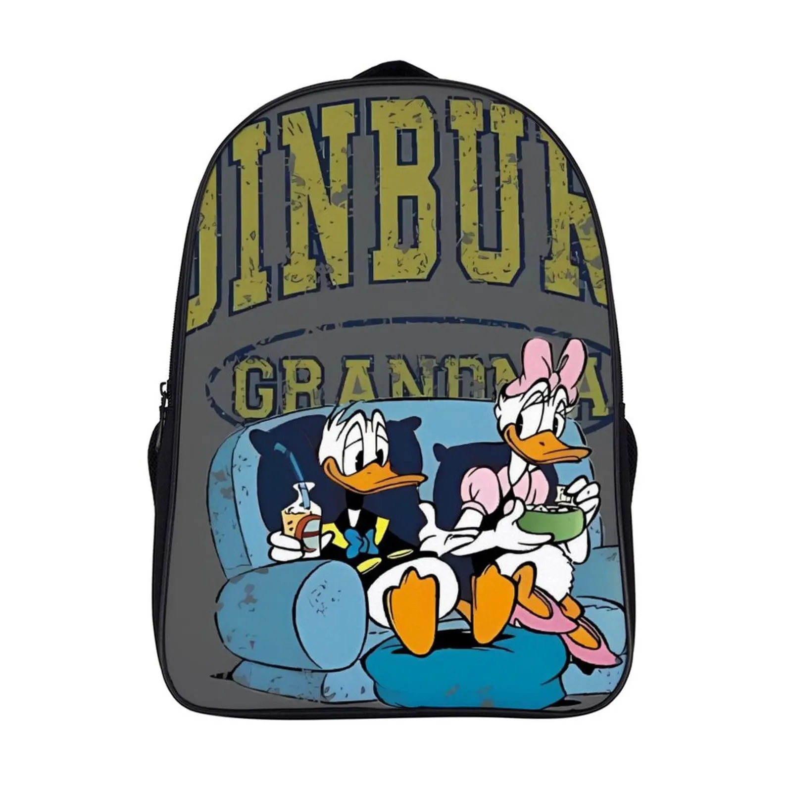 

Fashion Student's Backpack Cartoon Disney Donald Daisy School Bag 16 Inch 2 Compartment Backpack Student Schoolbag