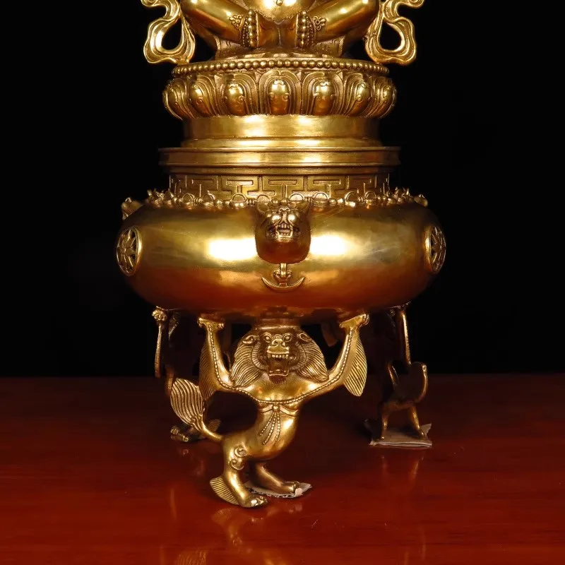 Bronze incense burner for Buddha decoration