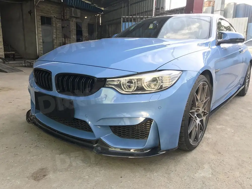 Alerón de labio divisor de parachoques delantero de coche para BMW F80 F82 F83 M3 M4 V estilo 2015-2020 kits de carrocería difusores Kits protectores de cubierta