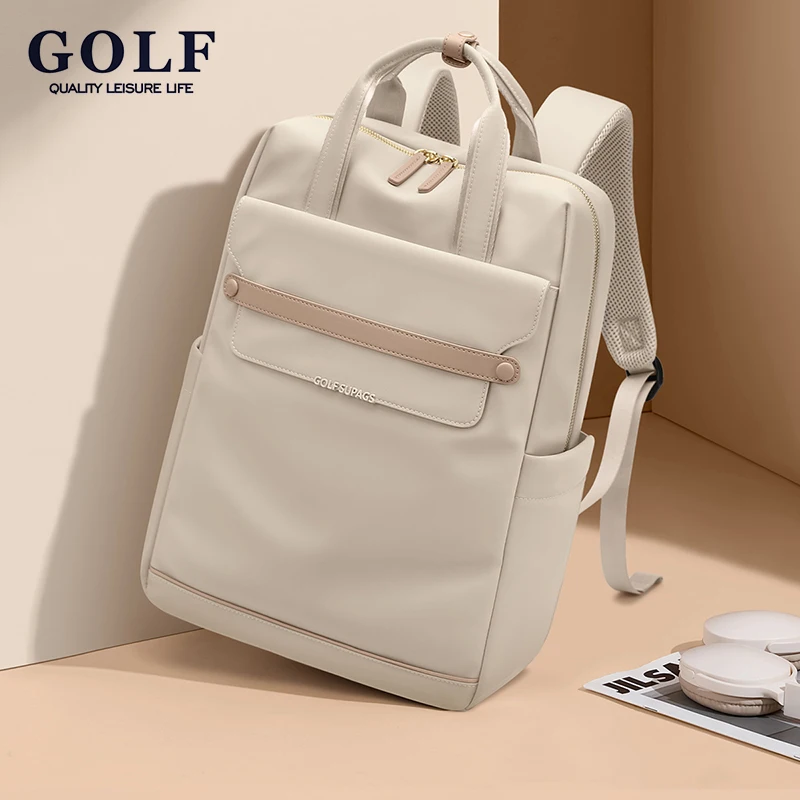 

GOLF Wome's Backpack Nylon Cloth Waterproof 15.6" Computer Backpack Large Capacity Dual Shoulder Bag for Women Multi-compartment