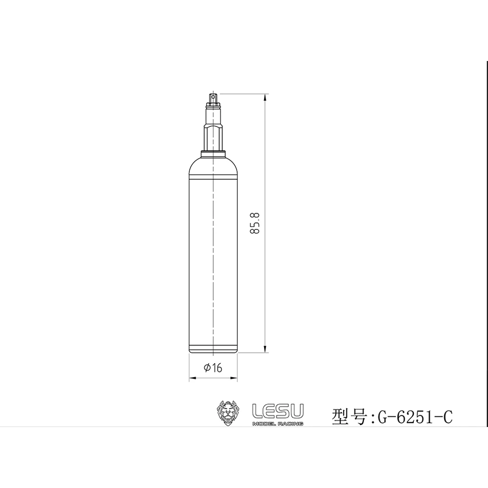 LESU serbatoio di decorazione in acciaio inossidabile modello fai da te pezzi di ricambio per 1/14 RC camion idraulico accessori per escavatori per auto giocattolo