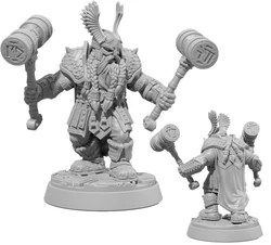 38mm 56mm Resin Model Dwarf Dwarves Warrior Figure Unpainted RW-192