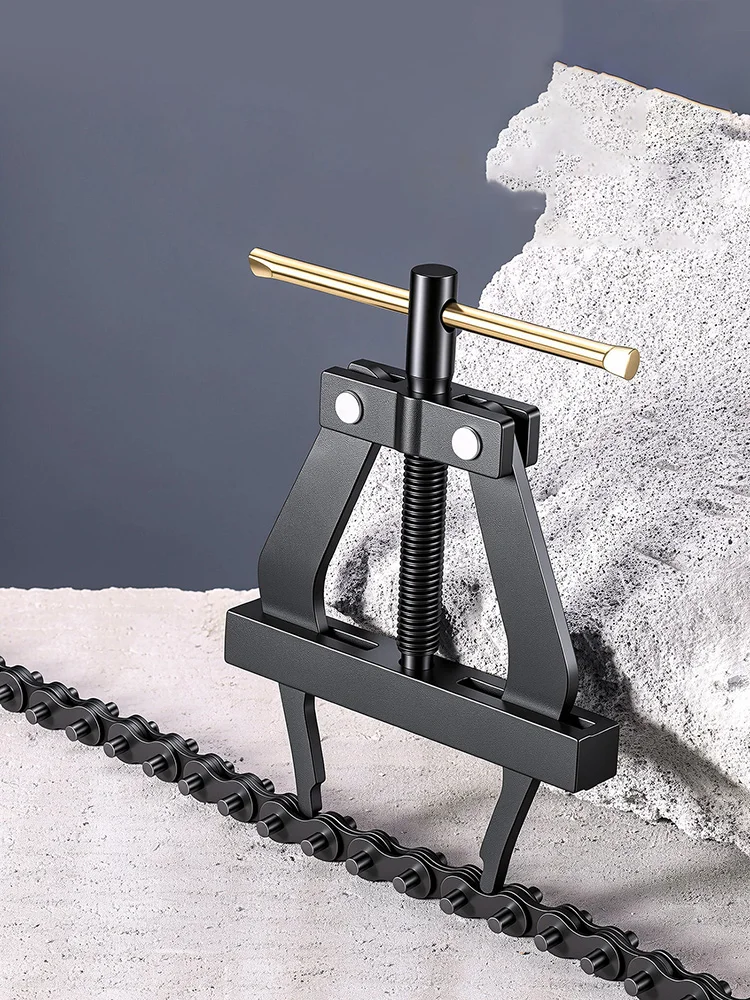 Chain Breaker Tool Kit with Chain Tensioner for Motorcycle Bicycle Chain Breaking Riveting Adjustment Repair